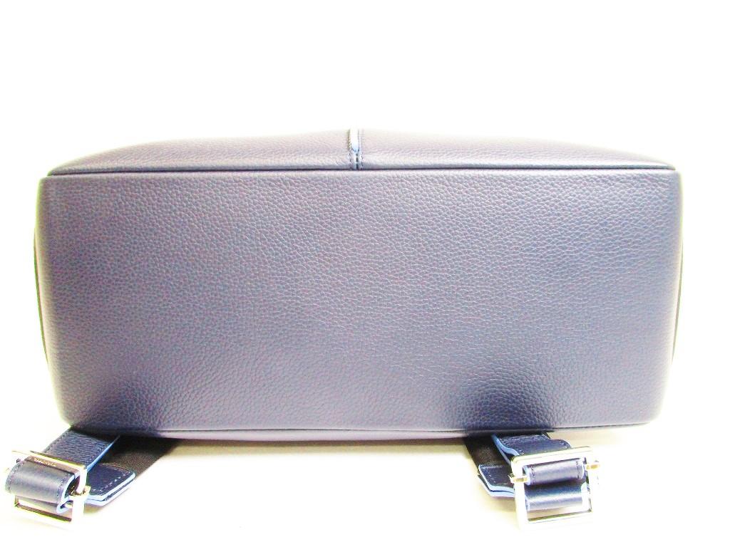 Authentic Dior Homme Carf Leather Navy Blue&Light Blue Backpack #6872 Seller refurbished