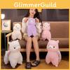 Large Cute Alpaca Plush Toy For Girls Soft And Cuddly Stuffed Lamb Doll With Pp Cotton Filling For Sleeping Or Hugging Pink, White, And Purple