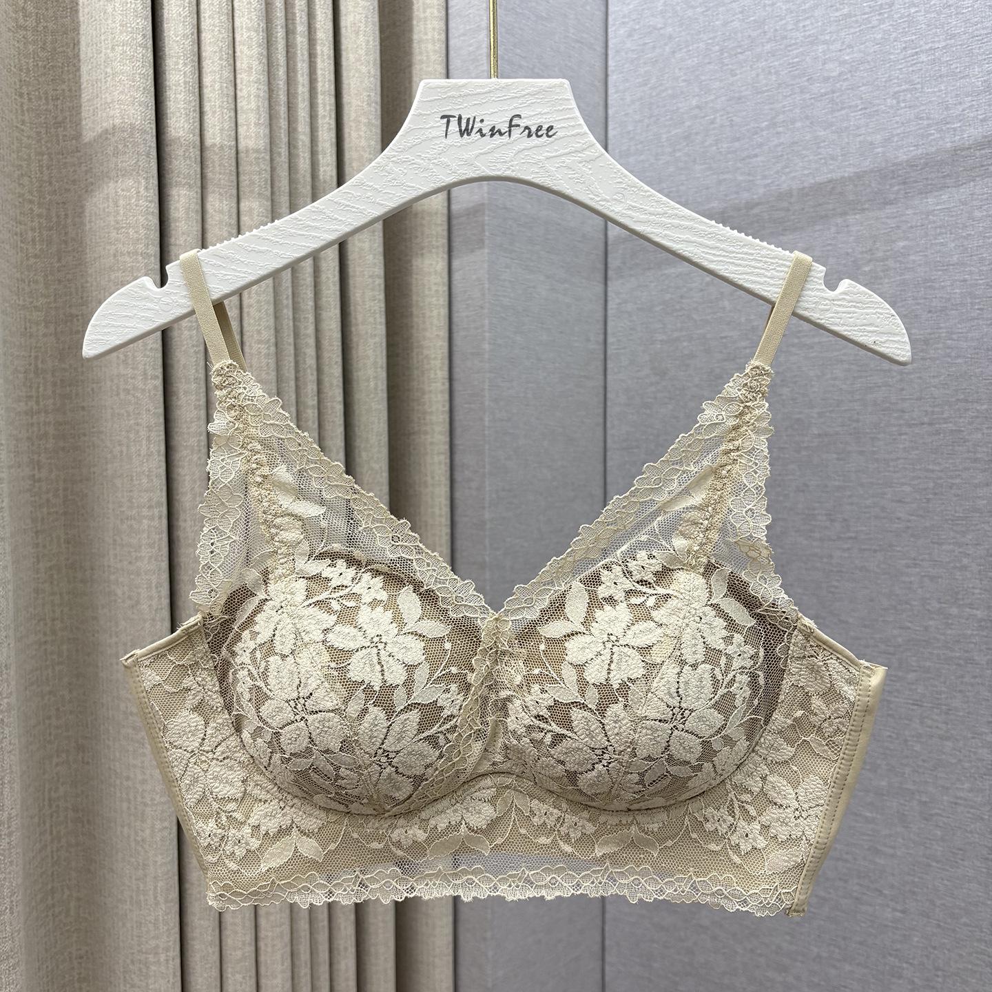 

Wireless Push-Up Lace Camisole Bra for Small Busts with Anti-Sagging Support Small