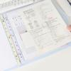 4/6/8Pcs 11 Holes Punched Pocket Water Resistant Letter Size Document Wallet with Clear Label Window for Office School