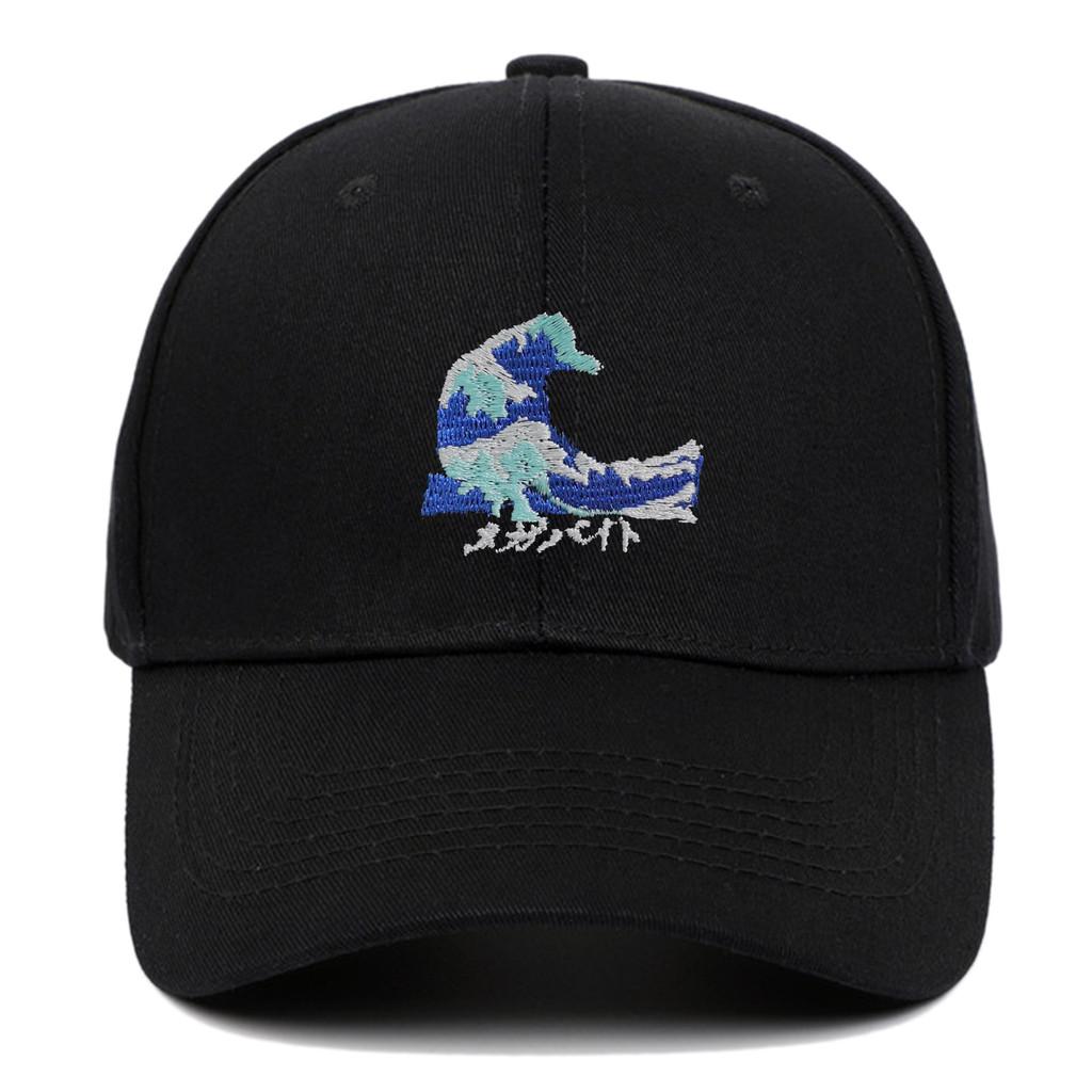 Water Ripple Embroidered Casual Baseball Cap For Summer Outdoor Activities