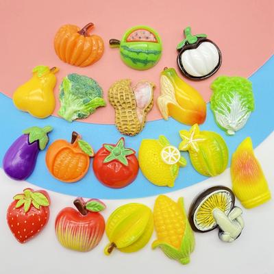 20 Stück Kawaii Süße Gemischte Mini-Frucht-Serie Flache Rückseite Harz Cabochons Scrapbooking DIY Schmuck Basteln Dekoration Zubehör G59