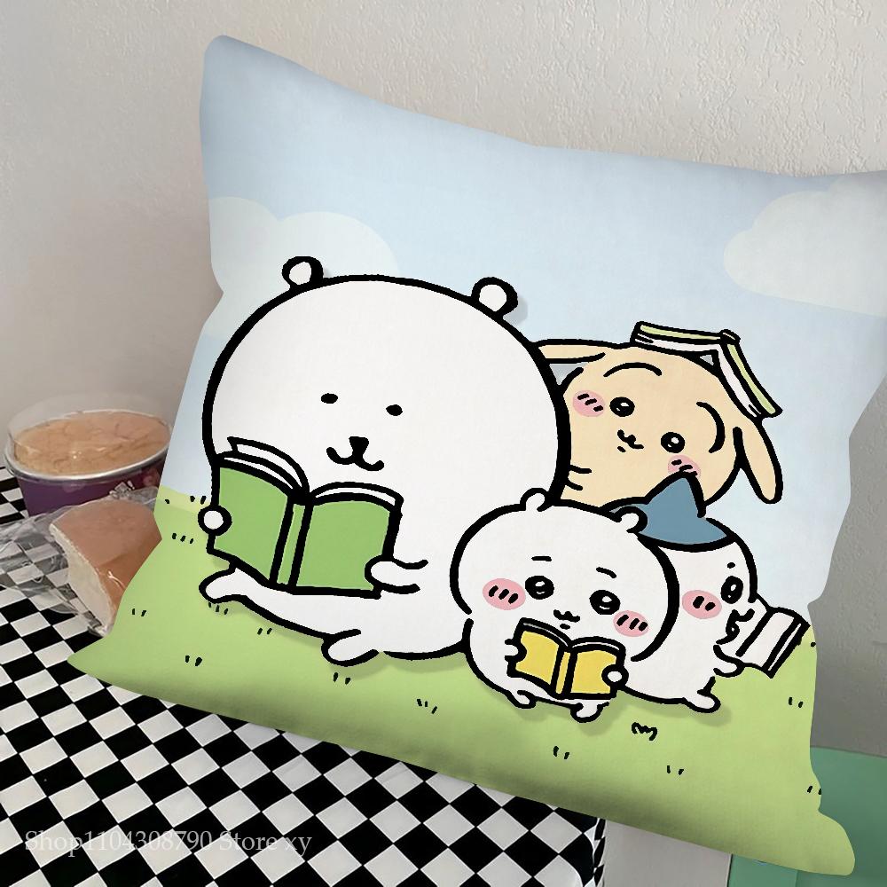 Kawaii Jokes Bear Pillow Case Square Pillow Bedroom Sofa Leisure Comfort Cushion Car Living Room Home Decoration