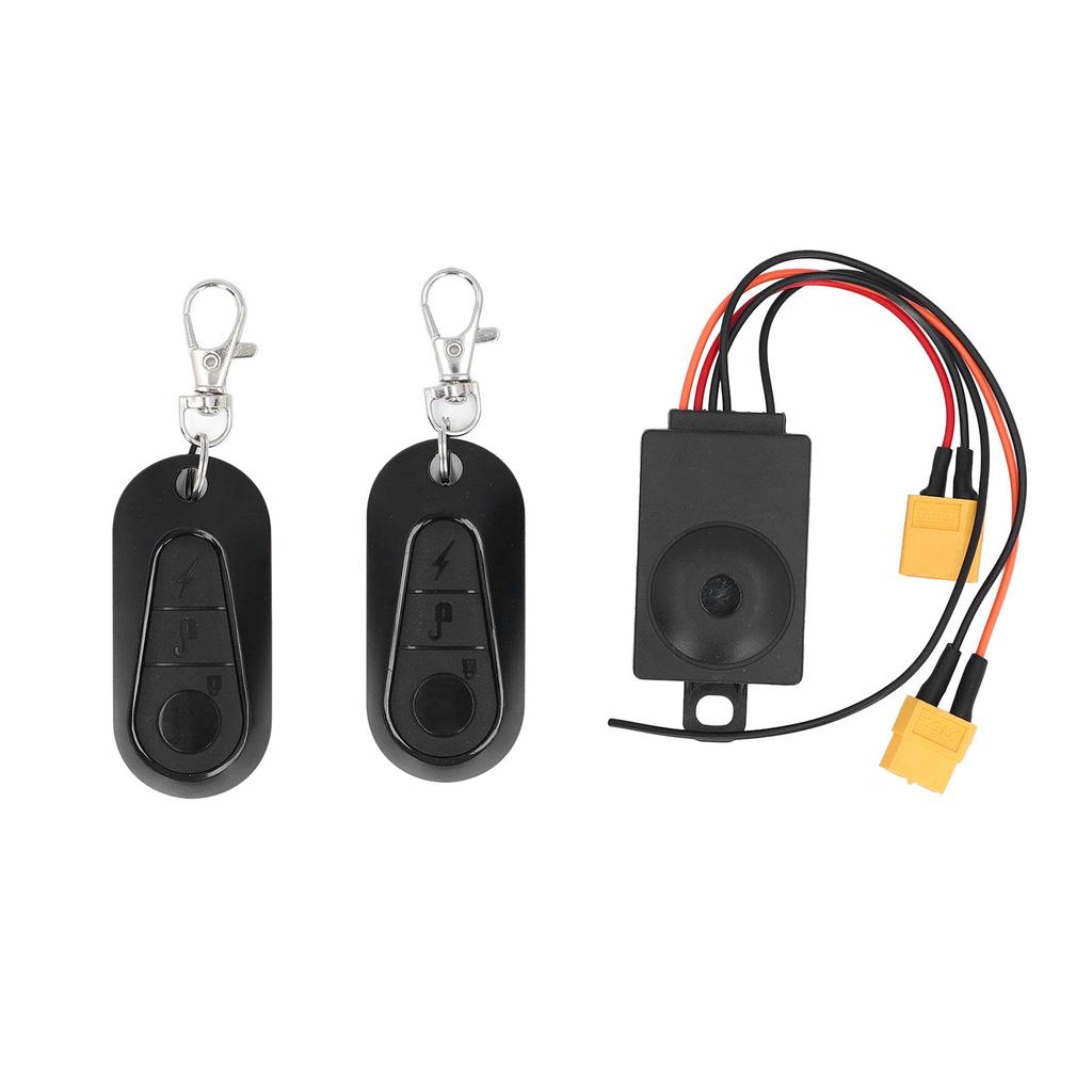Bike Alarm with 2 Remote 36 To 70V Anti Theft Waterproof Bike Security Alarm System for XT60 Output Port Battery