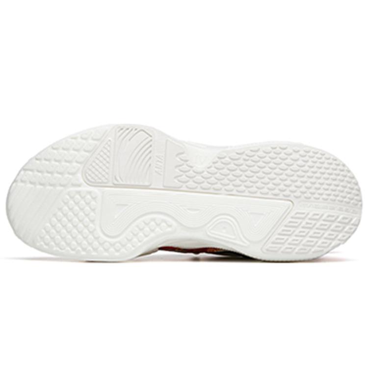 New My King Mansleep X Anta MIX4 Cushioning Anti Slip And Wear Resistant Low Top Chunky Sneakers Women's White Red 122218812-7