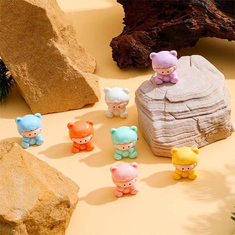 Kreative Cartoon Kleiner Bär Puppe Kleine Figur Handwerk Mikro Kleine Ornament Miniaturen DIY Heimdekorationszubehör Geschenke