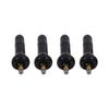 Keenso Tire Valves 4 Pcs Tire Pressure Sensor Valve Stem Cap Rubber Tube Less