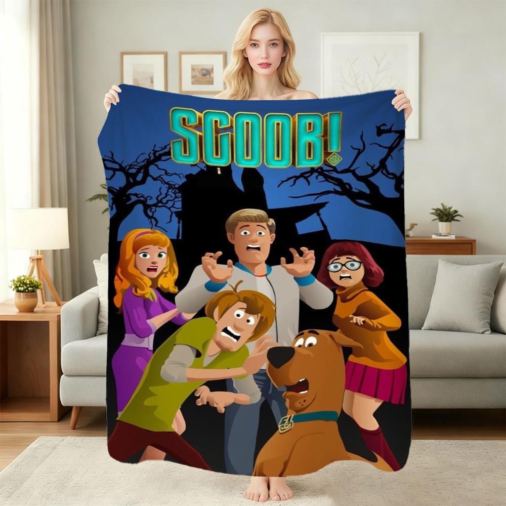 Classic Scoobydoo Spooky Monster Mashup Cartoon Anime Blanket Cozy Comfortable Throw Blanket For Bedroom Sofa Nap Lightweight Home Decor