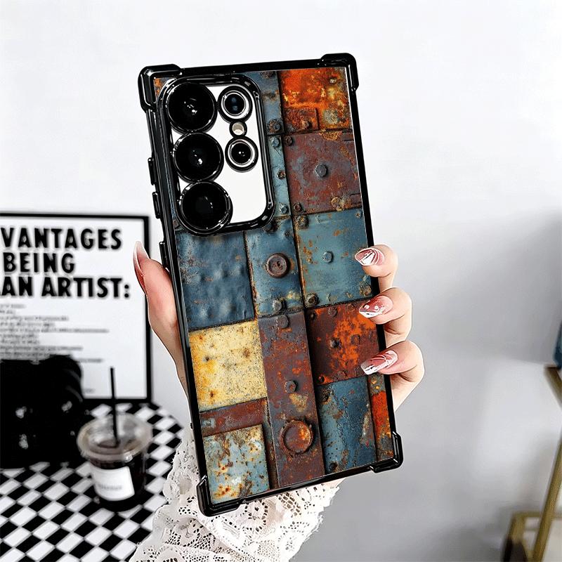 Vintage Industrial Style Rusty Pattern Soft Phone Case For Samsung Galaxy S26 Ultra S25 Edge S24 FE S23 Plus S22 S21 + S20 Plati