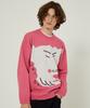 WAIKEI Maltese Big Graphic Knit Pink