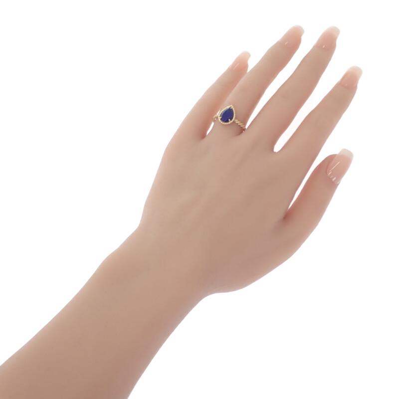 Boucheron JRG02743 #14.5(JP Size) Ring Blue K18 Yellow Gold Women