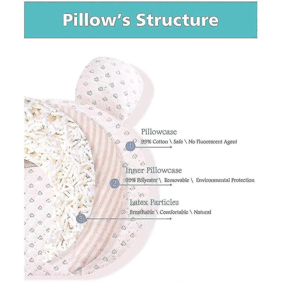Muitar Soft Baby Nursery Pillows Unisex Newborns Head Shaping Infant Support Sleeping Head Sleep Pillows with Bear Ears