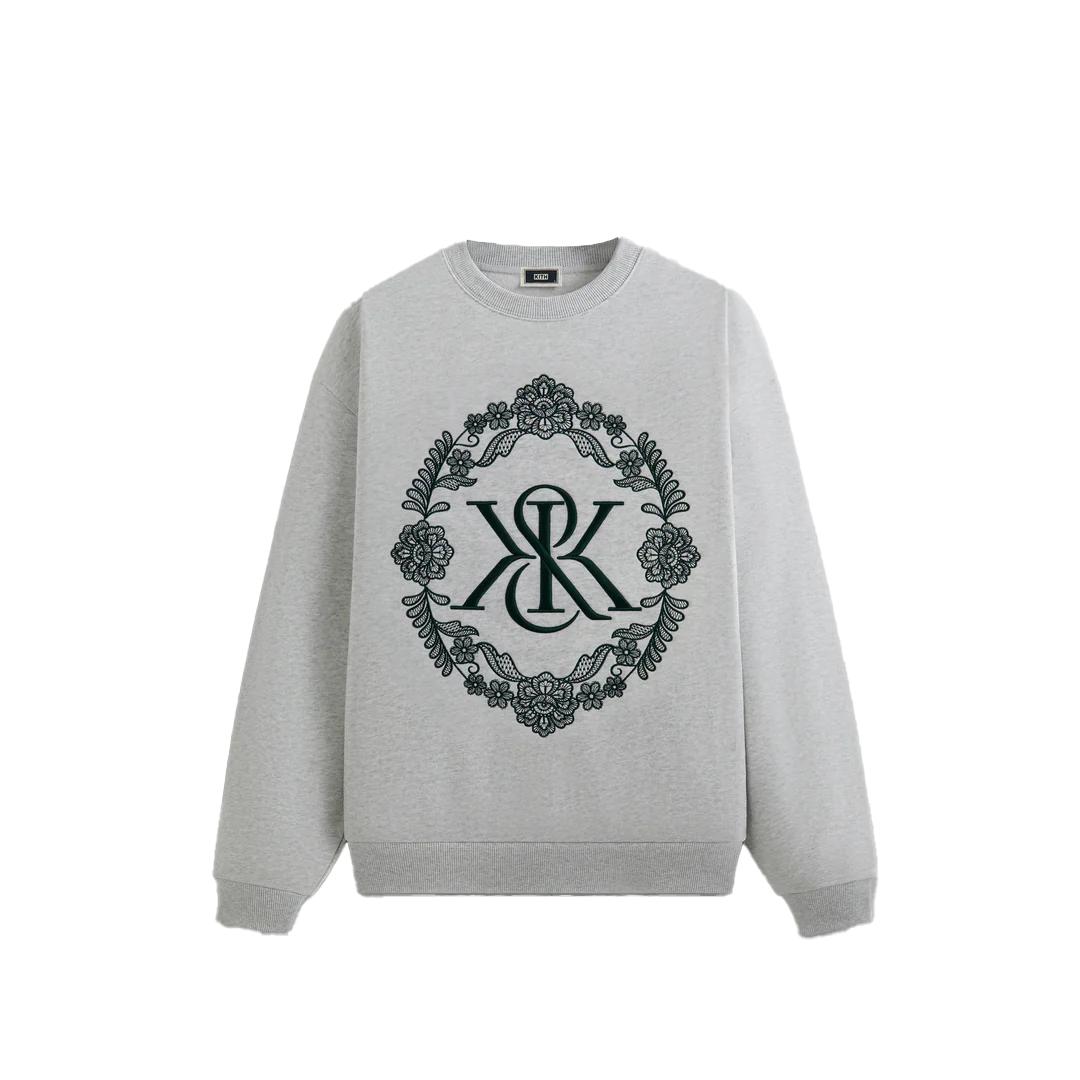 KITH Floral Lace Nelson Crewneck FW24 KHM032535-002 XL