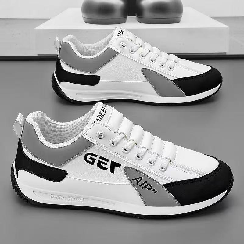 

Men s 2026 Spring/Autumn Color Block Casual Comfortable Fashion Skate Shoes – Versatile for All Ages 44 білий