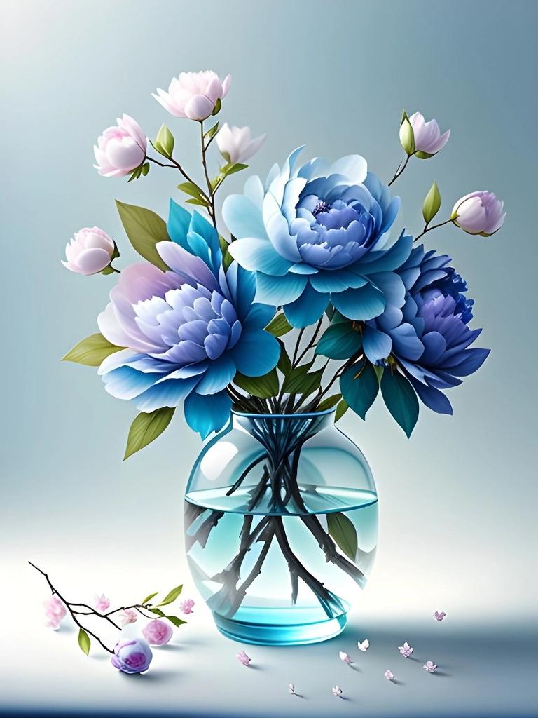 Diamant-Malerei Pfingstrose Blume voller Platz Runde Kamelie Mosaik Vase Bild Strass Stickerei Dekor für Zuhause