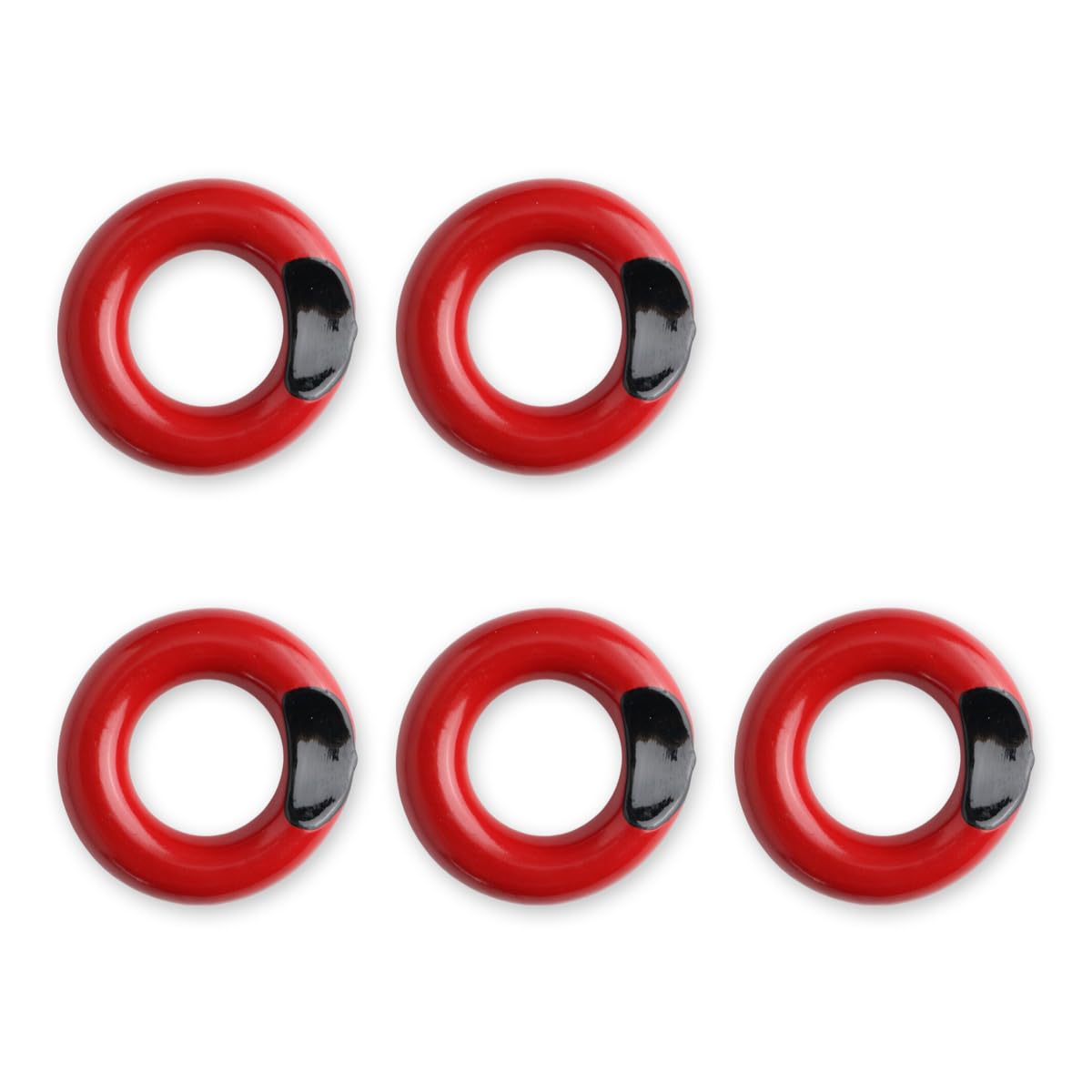 

Wooden Chopstick Rest Set of Current Model J-kitchens Rings, Vermilion, 5, 5x1.2cm,