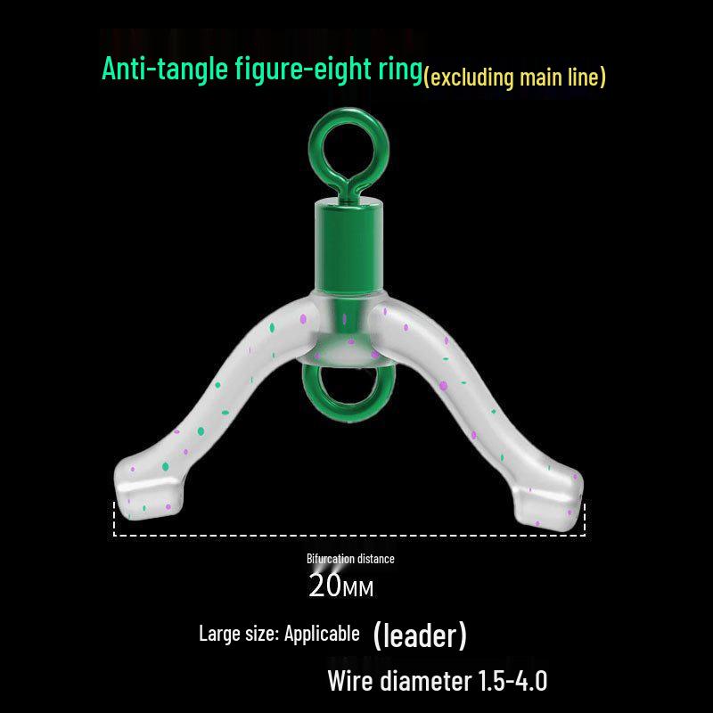 8-Character Ring Connector Leader Split for Fishing Tackle - Small Accessories Bulk Pack