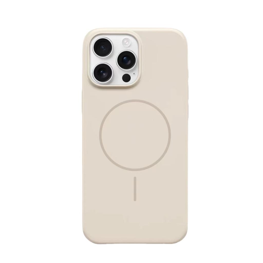 Applicable to iPhone17PRO new liquid silicone magnetic mobile phone case, simple anti-drop Apple 16/15 protective case