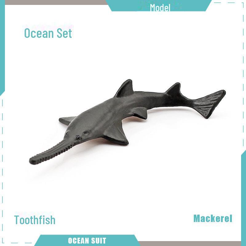 Marine Animal Model Set: Shark, Turtle, Dolphin, Whale, Penguin, Crab, and Seabed Creatures