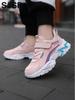 Children's Casual Pink Girls' Mesh Breathable Shoes, Fashionable Lightweight Running Shoes for Teenagers and Students Aged 7-15, Children's