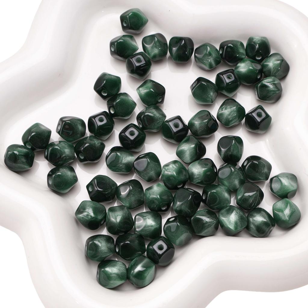 10mm 10Pcs Resin Octagon Beads Imitation Cat Eye Beads DIY Bracelet Necklace Earrings Jewelry Accessories