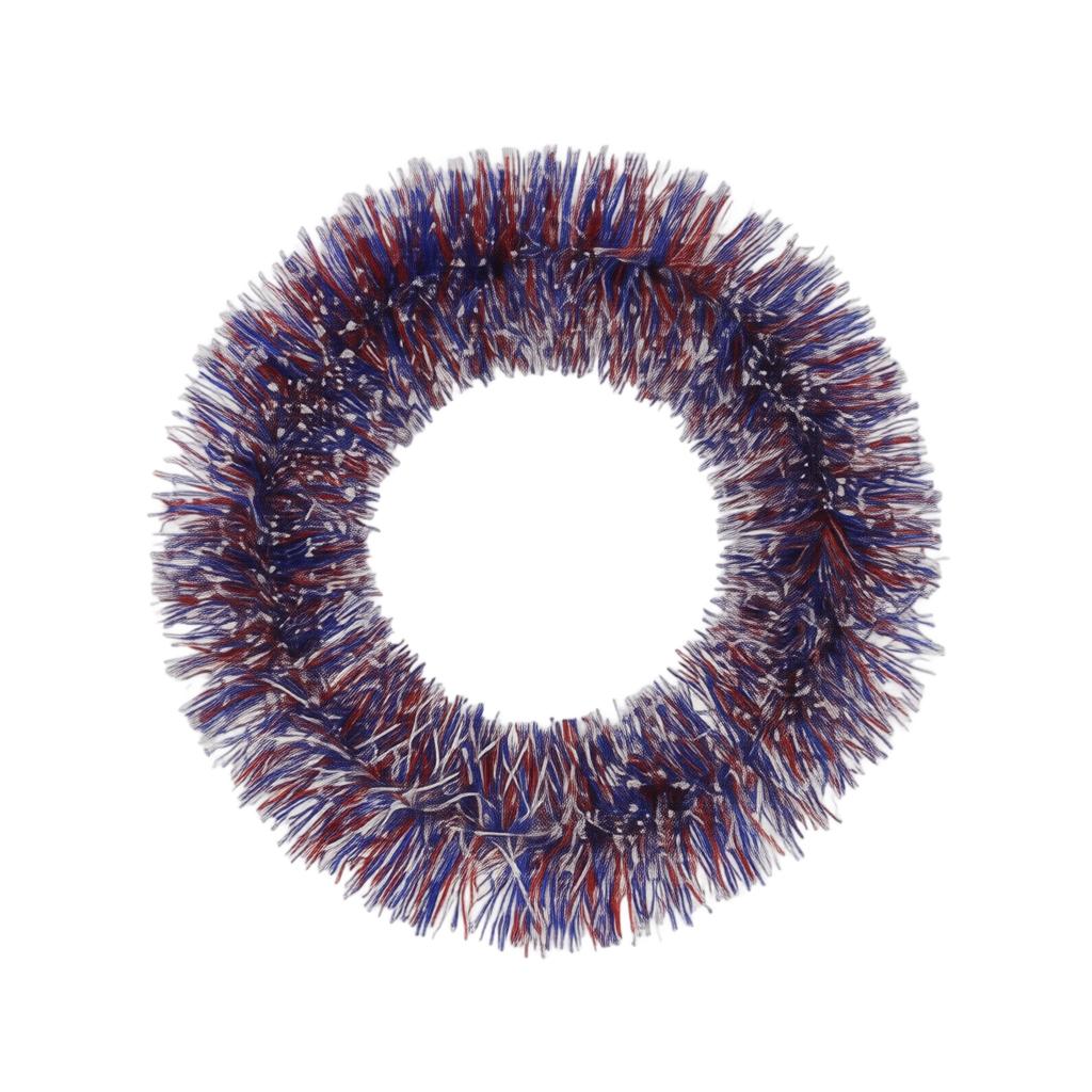 Patriotic Metallic Pom Poms for Celebrations Red White and Blue Striped Handheld Cheer Accessories for Events and Parties USA Theme