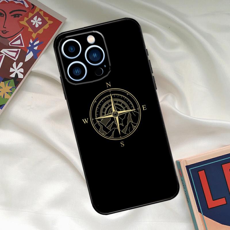 World Map Compass Nautical Case For iPhone 16 15 14 13 12 11 Pro Max XR X XS Max Plus 12 13 Mini Back Cover