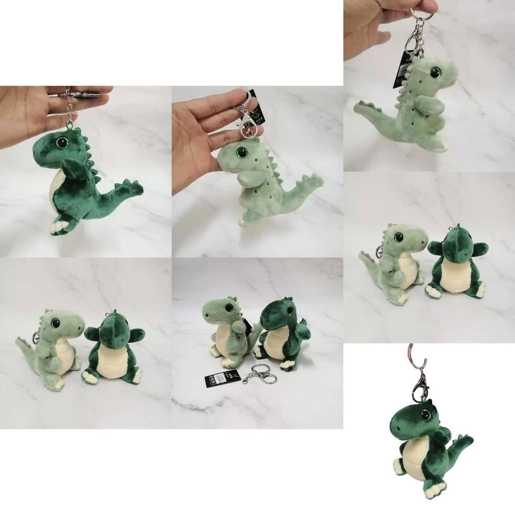 Charming Mini Green Plush Dinosaur Toy Keychain Ideal For Gifts And Collectibles