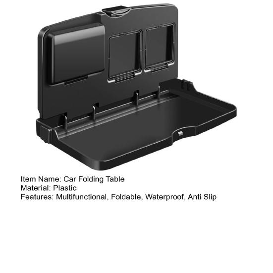 Car Multifunctional Folding Table, Stable Load-Bearing Anti-Tipping Foldable Auto Backseat Tray, Universal Backseat Meal Table for Meals Drinks
