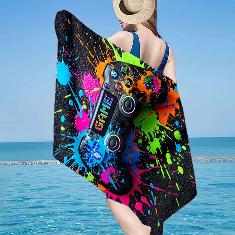 Buntes Gaming-Abenteuer Strandtuch, Superweiche Mikrofaser, Geschenk für Sie/Ihn, Geburtstag, für Pool, Strand, Reisen, Heimdekoration Fan-Geschenke