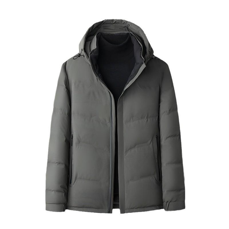 Winter Men'S Down Jacket Winter Fashion Thickened Hooded Removable Warm Casual Trend Men'S Jacket
