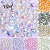 Geometric Faceted Beads 50Pcs 10x8mm Teardrop Glass Beads, Top Drilled Water Drop DIY Craft Supplies Transparent Loose for Jewelry Bracelet