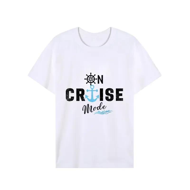 Men's T-shirt Top On Cruise Mode Print Short Sleeve Streetwear Men Tshirt Casual Tops Summer Vacation Clothing Male Tshirt Tees