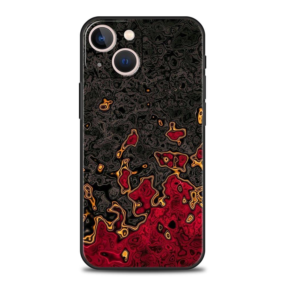 

Black Red Ripple Art Phone Case Cover for iPhone 17 16 15 14 13 12 Pro Max 11 Pro Max 17 AIR Plus Shockproof Soft TPU Shell Bags iPhone 13 Pro