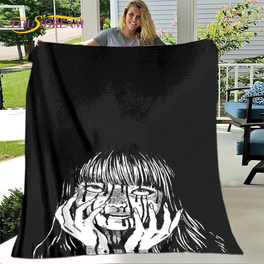 Junji Ito Tomie Kawakami Ghost Soft Plush Blanket,Flannel Blanket Throw Blanket for Living Room Bedroom Bed Sofa Picnic Cover