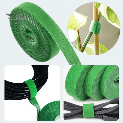 1 rolka zielonych pasków do roślin Ekologiczna dwustronna taśma ogrodowa wielokrotnego użytku Trwały pasek podtrzymujący do roślin pnących