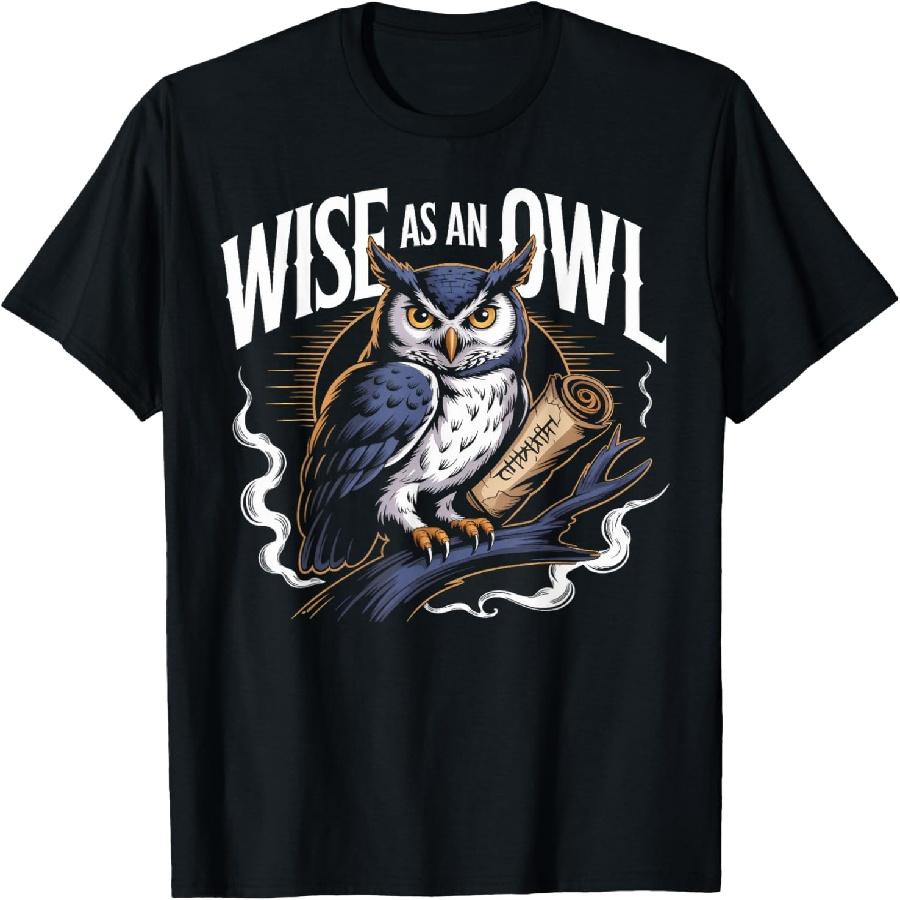 Мудрая как сова, читающая древние свитки Футболка(2) S