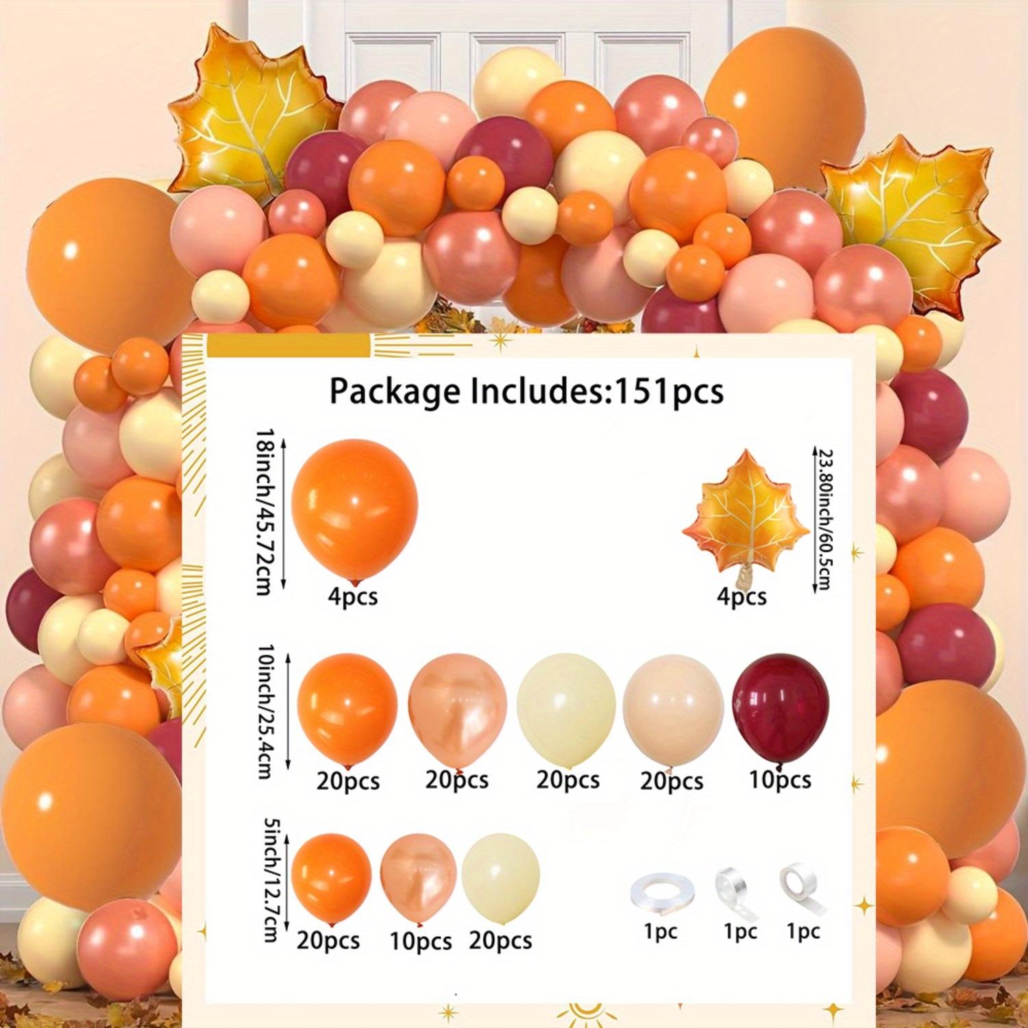 

151 Pieces Fall Balloon Wreath Arch Set for Thanksgiving Decoration Balloons Thanksgiving Party Fall Patio Harvest Festival Other