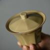 125ml Ding Kiln Yellow Eight Square Thin Tire Gaiwan Vintage Tea Tureen Tea Bowl With Lid Kit Tea Brewing Cover Bowl Teaware