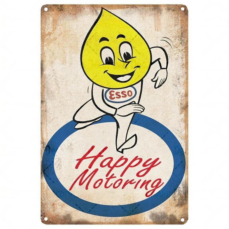 Mike86 ESSO Tiger PIN UP Vintage Metallschilder Man Cave Ölladen Poster Dekoration LTA