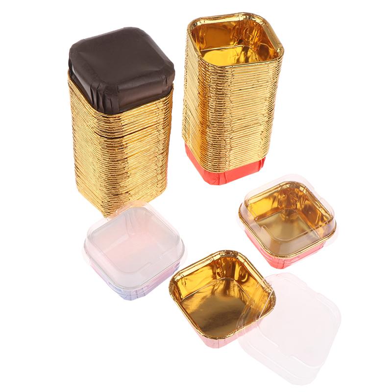 Square Cupcake Paper Oil-Proof Chiffon Roll Cake Cup Baking Muffin Mold Holder