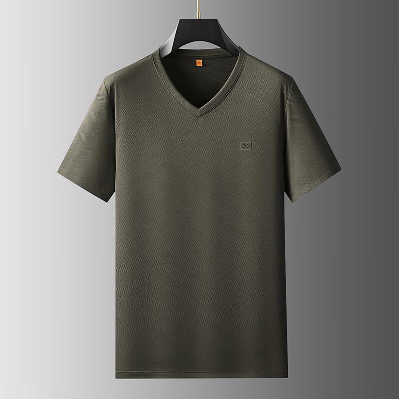 Dibinze Men s Plus Size V-Neck Short Sleeve T-Shirt XL