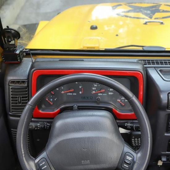 Red Car Inner Dashboard Panel Trim Cover for Jeep Wrangler TJ 97-06 Accessories