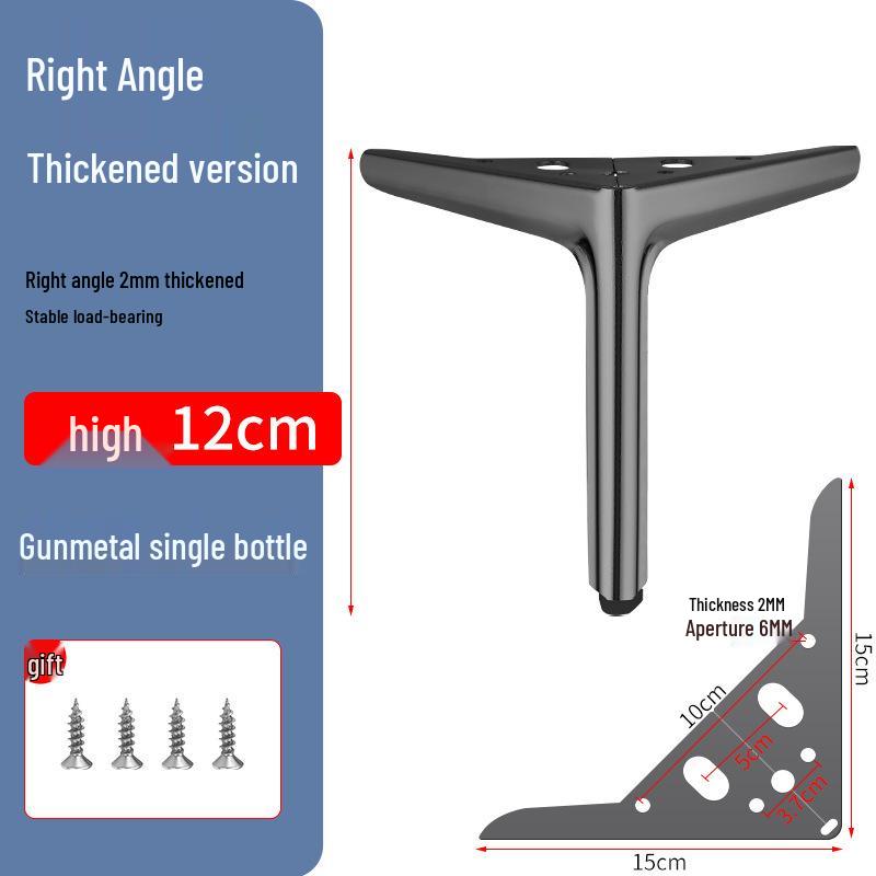 Metal Semicircular Three-Pronged Sofa and Cabinet Support Leg