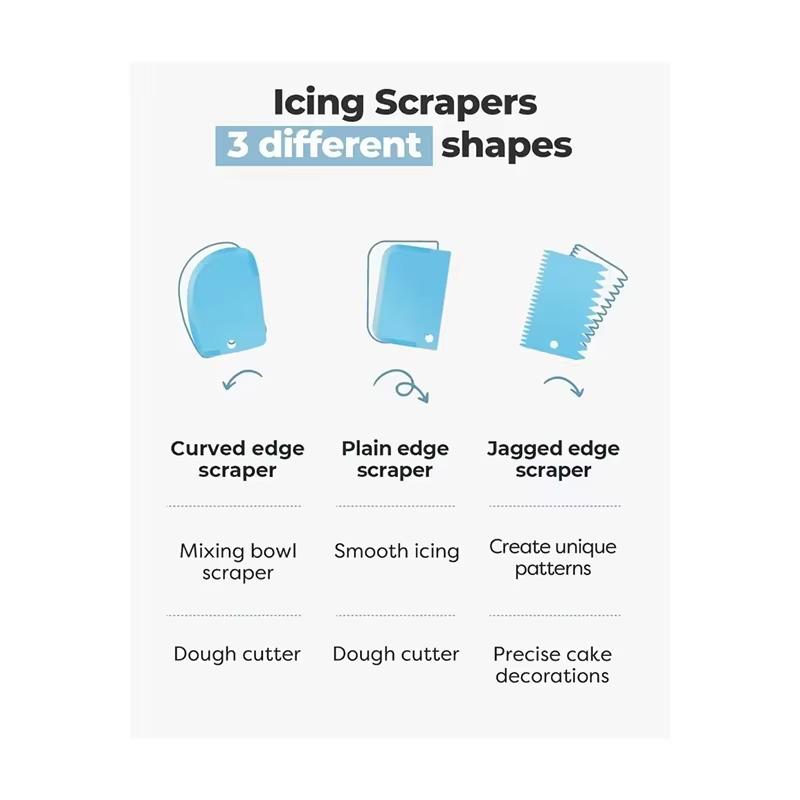 Cake Making Tools Kit For Decorating Include Plastic Rotating Cake Turntable Icing Smoother/Spatula DIY Cake Decorating Set Tool