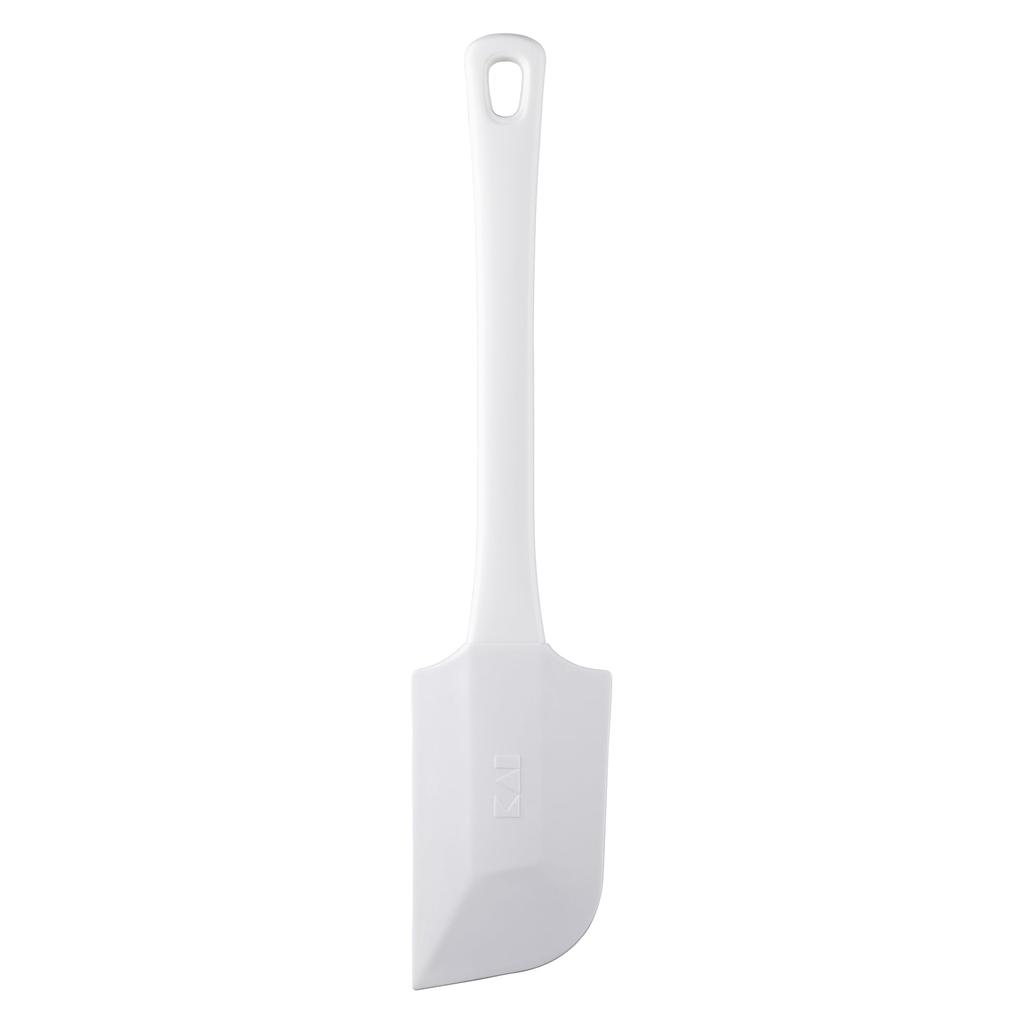 Kai Corporation KAI KITCHEN Hard Resin Spatula for Easy Made in DH8094 Mixing, White, Japan,