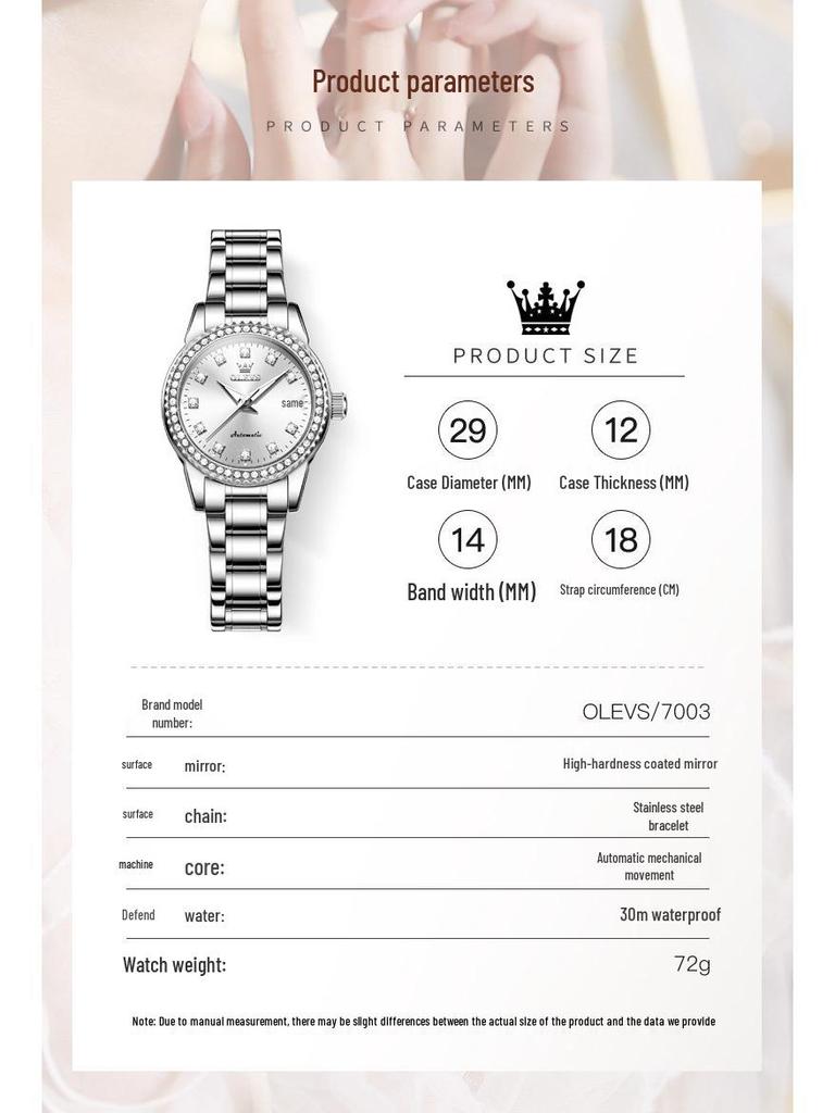 Montre Mécanique Tendance pour Femmes Oulisi - Style de Niche à la Mode