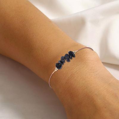 Edelsteinarmband Damen Herren Verstellbares Geflochtenes Kristallarmband Boho Schnur Seilarmband