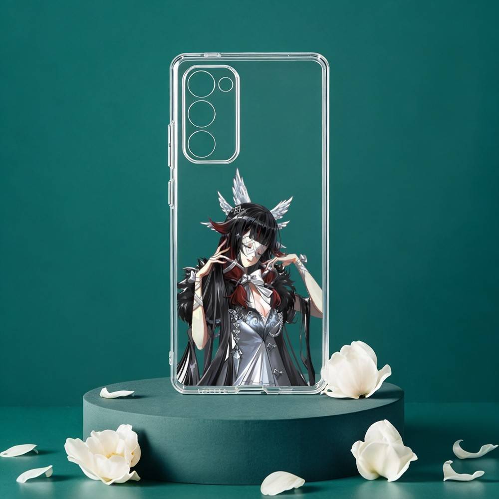 C-Colombina Genshin Phone Case For Samsung Galaxy S24 S25 S23 S22 S21 Plus S24 S25 Transparent Cover Case