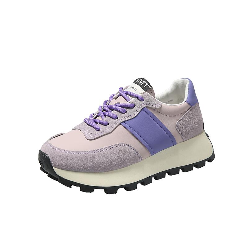 Women's Casual Thick Soled Sneakers 2024 Spring Summer New Style Soft Fabric Comfortable Breathable Anti-Slip Sports Board Shoes